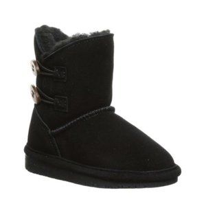 BEARPAW WOMEN'S ROSALINE WINTER SUEDE FAUX FUR SHORT BOOTS size- 7